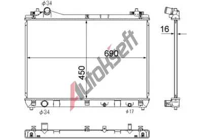 MAHLE Chladi� vody MAO CR 1871 000S, CR 1871 000S