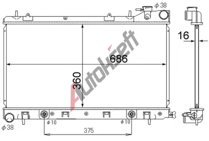 MAHLE Chladi vody MAO CR 1874 000S, CR 1874 000S