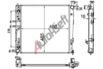 MAHLE Chladi vody MAO CR 1892 000S, CR 1892 000S