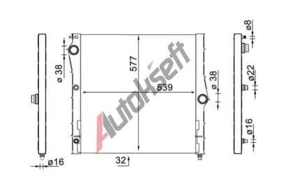 MAHLE Chladi� vody MAO CR 1904 000S, CR 1904 000S