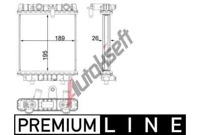 MAHLE Chladi vody MAO CR 1966 000P, CR 1966 000P