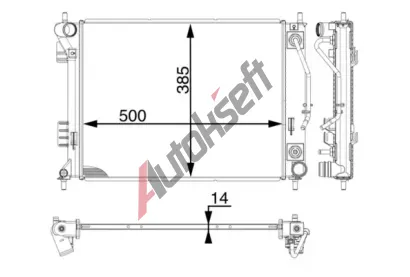 MAHLE Chladi vody MAO CR 1973 000P, CR 1973 000P