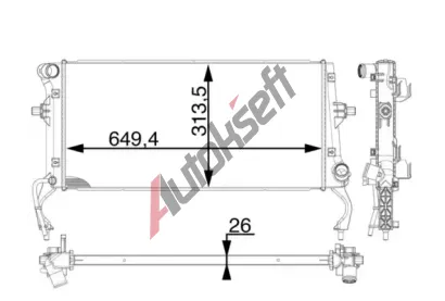 MAHLE Chladi vody MAO CR 1975 000P, CR 1975 000P