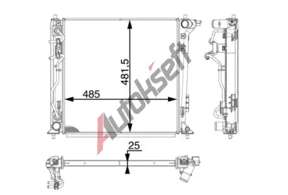 MAHLE Chladi� vody MAO CR 1979 000P, CR 1979 000P
