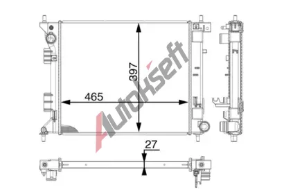 MAHLE Chladi vody MAO CR 1980 000P, CR 1980 000P