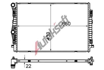 MAHLE Chladi vody MAO CR 2055 000S, CR 2055 000S