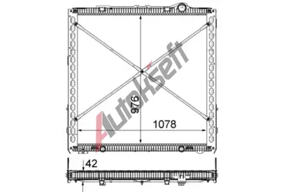 MAHLE Chladi� vody MAO CR 2086 000P, CR 2086 000P