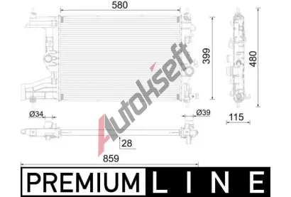 MAHLE Chladi vody MAO CR 2116 000P, CR 2116 000P