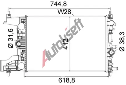 MAHLE Chladi vody MAO CR 2116 000S, CR 2116 000S