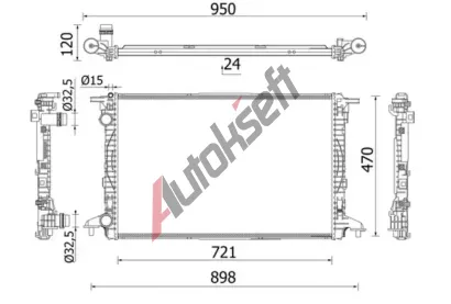 MAHLE Chladi vody MAO CR 2179 000S, CR 2179 000S