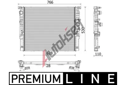 MAHLE Chladič vody MAO CR 2215 000P, CR 2215 000P MAHLE Chladič vody MAO CR 2215 000P, CR 2215 000P