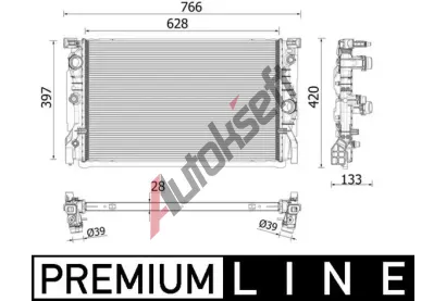 MAHLE Chladič vody MAO CR 2223 000P, CR 2223 000P  MAHLE Chladič vody MAO CR 2223 000P, CR 2223 000P