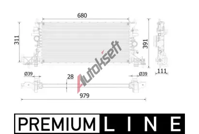 MAHLE Chladič vody MAO CR 2251 000P, CR 2251 000P MAHLE Chladič vody MAO CR 2251 000P, CR 2251 000P
