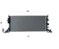 MAHLE Chladič vody MAO CR 2251 000S, CR 2251 000S