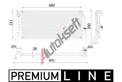 MAHLE Chladi vody MAO CR 2312 000P, CR 2312 000P