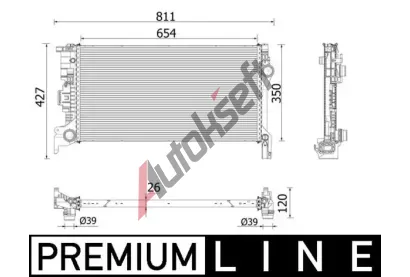 MAHLE Chladi vody MAO CR 2335 000P, CR 2335 000P