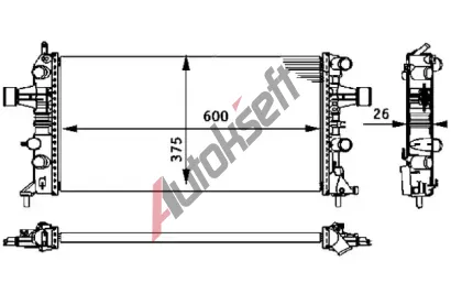 MAHLE Chladi vody MAO CR 237 000S, CR 237 000S