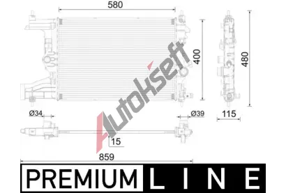 MAHLE Chladi� vody MAO CR 2595 000P, CR 2595 000P