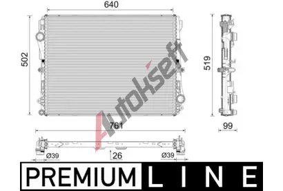 MAHLE Chladi vody MAO CR 2604 000P, CR 2604 000P