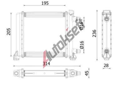MAHLE Chladi vody MAO CR 2642 000P, CR 2642 000P