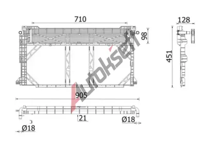 MAHLE Chladič vody MAO CR 2668 000P, CR 2668 000P  MAHLE Chladič vody MAO CR 2668 000P, CR 2668 000P