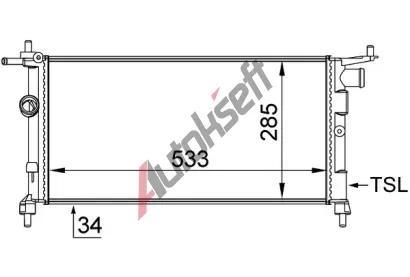 MAHLE Chladi vody MAO CR 268 000S, CR 268 000S