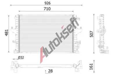 MAHLE Chladi vody MAO CR 2746 000P, CR 2746 000P