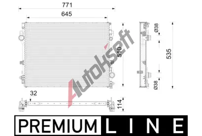 MAHLE Chladi� vody MAO CR 2787 000P, CR 2787 000P