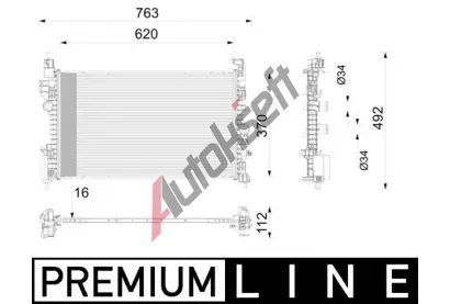 MAHLE Chladi vody MAO CR 2789 000P, CR 2789 000P