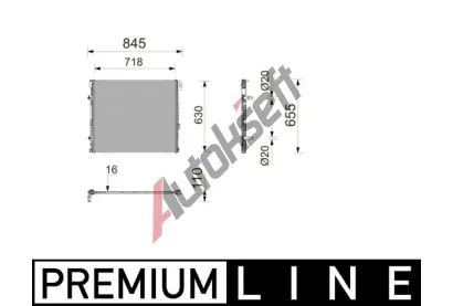 MAHLE Chladi� vody MAO CR 2803 000P, CR 2803 000P