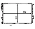 MAHLE Chladi vody MAO CR 296 000P, CR 296 000P