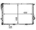 MAHLE Chladi vody MAO CR 296 000S, CR 296 000S
