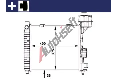 MAHLE Chladi vody MAO CR 322 000S, CR 322 000S
