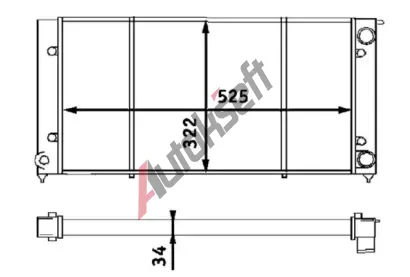 MAHLE Chladi vody MAO CR 340 001S, CR 340 001S