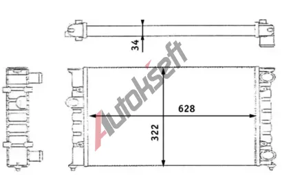 MAHLE Chladi vody MAO CR 348 000S, CR 348 000S