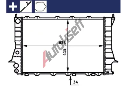 MAHLE Chladi vody MAO CR 358 000S, CR 358 000S