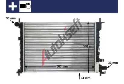 MAHLE Chladi vody MAO CR 381 000S, CR 381 000S