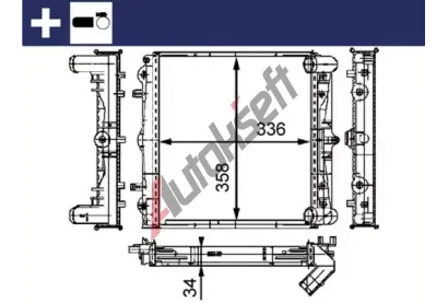 MAHLE Chladi vody MAO CR 383 000S, CR 383 000S