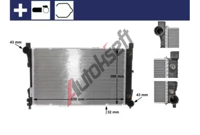 MAHLE Chladi vody MAO CR 387 000S, CR 387 000S