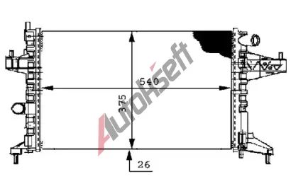 MAHLE Chladi vody MAO CR 389 000S, CR 389 000S