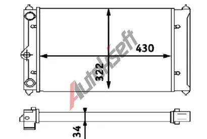 MAHLE Chladi vody MAO CR 408 000S, CR 408 000S
