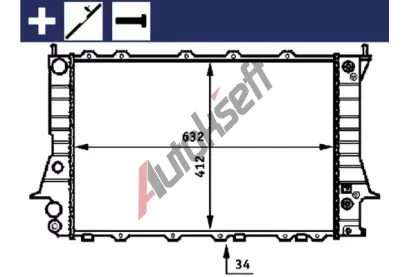 MAHLE Chladi vody MAO CR 413 000S, CR 413 000S
