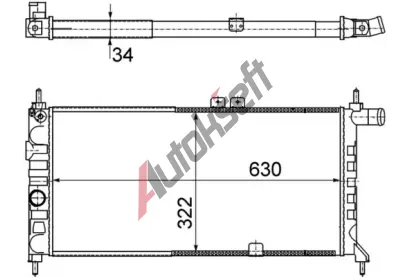 MAHLE Chladi vody MAO CR 441 000S, CR 441 000S