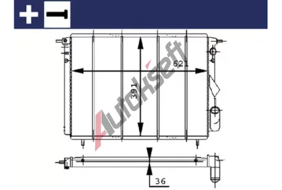MAHLE Chladi vody MAO CR 452 000S, CR 452 000S