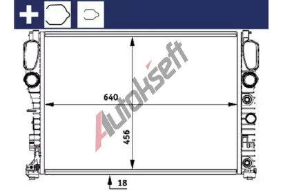 MAHLE Chladi vody MAO CR 512 000S, CR 512 000S