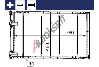 MAHLE Chladi vody MAO CR 526 000S, CR 526 000S