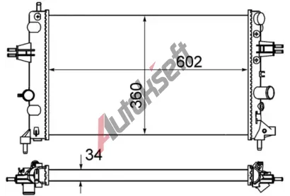 MAHLE Chladi vody MAO CR 574 000S, CR 574 000S