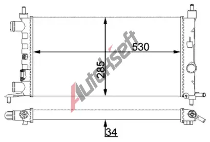 MAHLE Chladi� vody MAO CR 735 000S, CR 735 000S