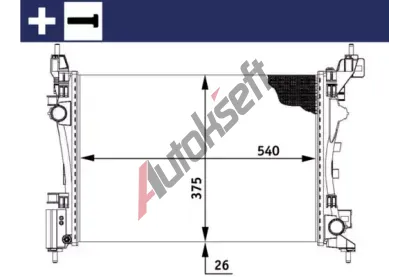MAHLE Chladi vody MAO CR 773 000S, CR 773 000S