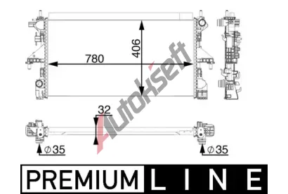 MAHLE Chladi vody MAO CR 806 000P, CR 806 000P
